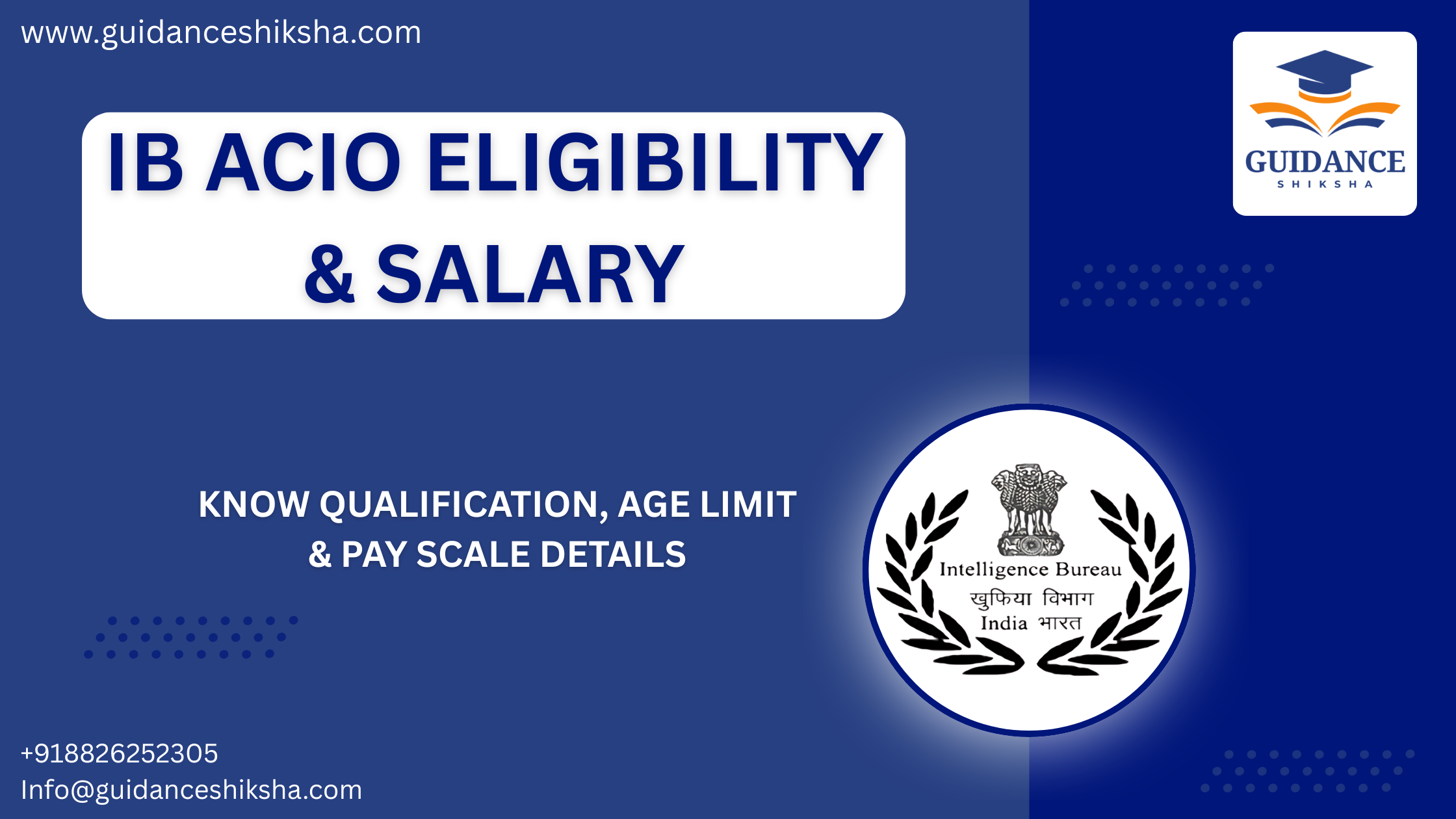 What is IB ACIO eligibility?  What is the IB ACIO salary